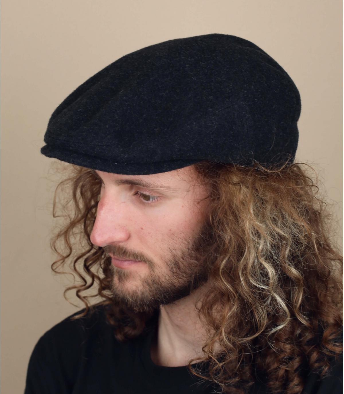 Stetson wool beret Kent Wool Cashmere Earflap grey